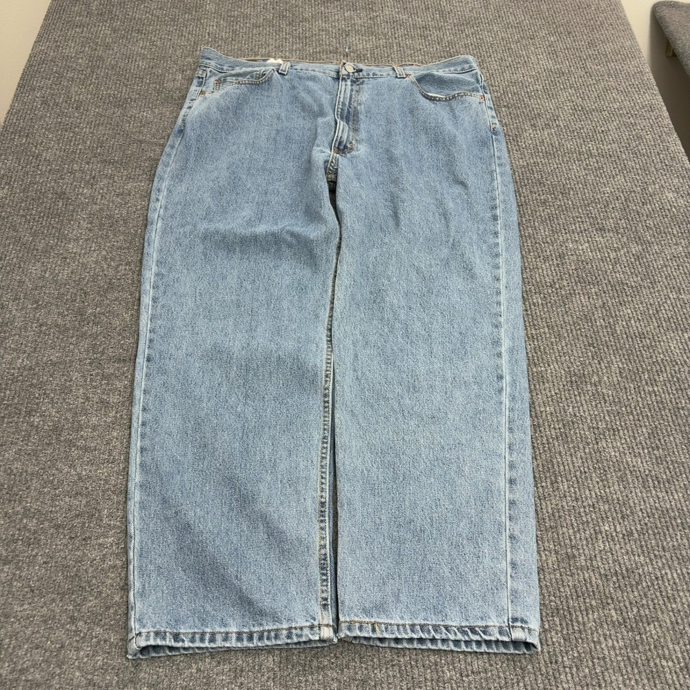 Levis 550 Jeans Mens 42x30 Light Wash Cotton Relaxed Fit Denim Streetwear Style